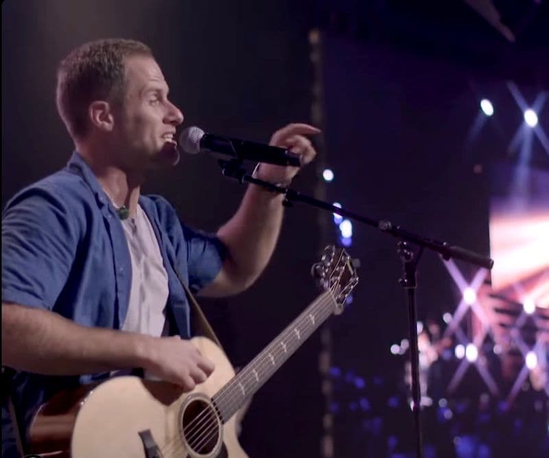 Caleb Flynn during a performance on American Idol.